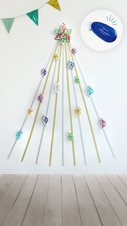 ドットライナーでクリスマスウォール